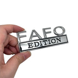 FAFO EDITION Car Emblem Metal Badge