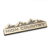 HIGH COUNTRY Snow Mountain Metal Emblem