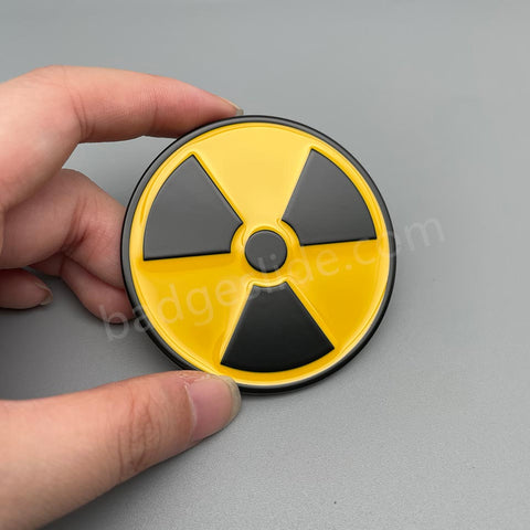 Nuclear Radiation Symbol Metal Car Badge