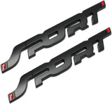2packs 3D Metal SPORT Trunk Emblem Badge