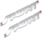 2packs 3D Metal SPORT Trunk Emblem Badge