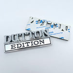DUTTON EDITION Emblem Fender Badge-Chrome-Black-2pcs