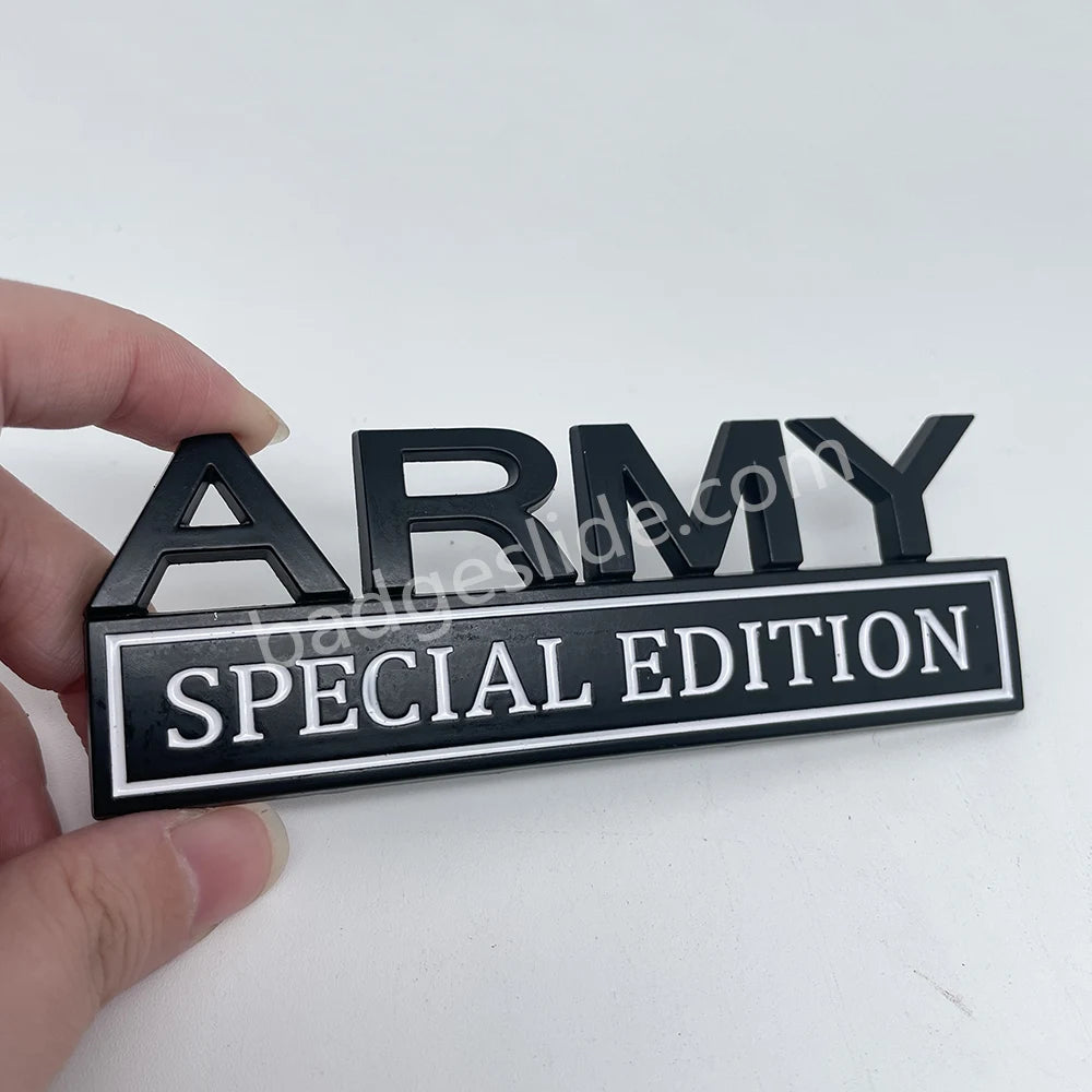 ARMY Edition Metal Car Emblem Badgeslide