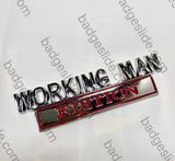 2Pack WORKING MAN Edition Car Metal Badge
