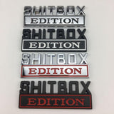 2 PCS ShitBox Edition Car Metal Badge