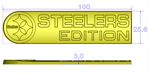 Steelers Edition Custom Car Emblem Metal Badge