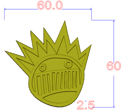 Boognish Custom Car Emblem Metal Badge