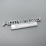 Army Aviator EDITION Custom Emblem Car Badge 2pcs