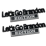2 Pack Let's Go Brandon EDITION Metal Badge