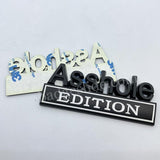 1PC Asshole Edition Emblem Fender Badge