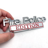 Fire Police Edition Metal Emblem Badge