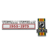 Vietnam Veteran POW-MIA Metal Badge Set