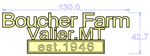 Boucher Farm est 1946 Metal Emblem Fender Badge 2PCS
