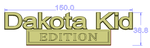 Dakota Kid EDITION Custom Car Emblem Metal Badge