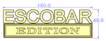 ESCOBAR EDITION Custom Emblem Car Metal Badge 2pcs