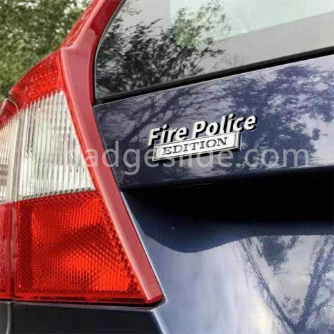 Fire Police Edition Metal Emblem Badge