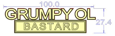 GRUMPY OL EDITION Metal Custom Emblem Car Badge 2pcs