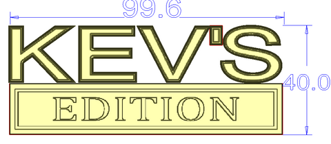 KEV'S EDITION Custom Emblem Car Metal Badge 2pcs