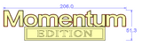 Momentum Edition Metal Custom Emblem Car Badge 3pcs