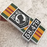 Vietnam Veteran POW-MIA Metal Badge Set