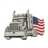 RETIRED TRUCK DRIVER Metal Trucker Badge Set