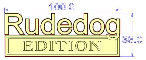 RUDEDOG Edition Metal Emblem Fender Badge 2PCS