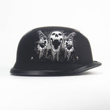 Rebel Soul Skull Motorcycle Half Face Helmet for Cruisers