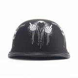 Rebel Soul Skull Motorcycle Half Face Helmet for Cruisers