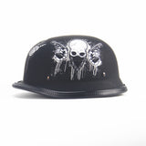 Rebel Soul Skull Motorcycle Half Face Helmet for Cruisers