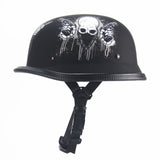 Rebel Soul Skull Motorcycle Half Face Helmet for Cruisers