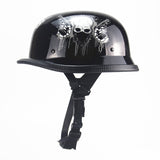 Rebel Soul Skull Motorcycle Half Face Helmet for Cruisers