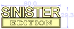 SINISTER EDITION Custom Emblem Car Metal Badge 2pcs