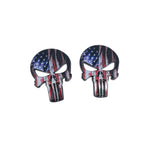 2pcs Skeleton Skull Flag Punisher Emblem Badge