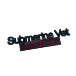 Submarine Vet EDITION Metal Car Badge in black and red