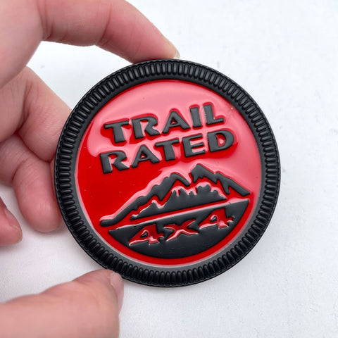 TRAIL RATED 4X4 Snow Mountain Metal Emblem