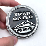 TRAIL RATED 4X4 Snow Mountain Metal Emblem