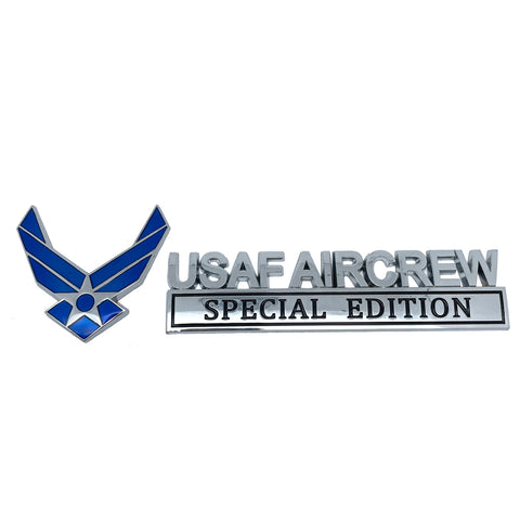 USAF Aircrew Car Emblem Metal Badge