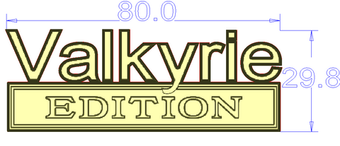 Valkyrie Edition Metal Emblem Fender Badge-Chrome-3pcs