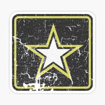 4pcs Vintage Army Star Vinyl Sticker