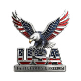 USA Faith Family Freedom Car Badge Metal Emblem