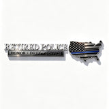Retired Police Car Badge Metal Emblem