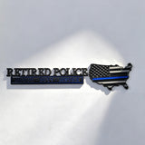 Retired Police Car Badge Metal Emblem