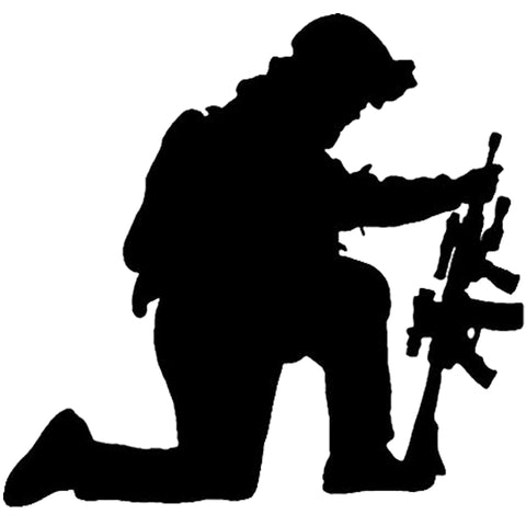 4pcs Soldier Vinyl Sticker Waterproof Decal