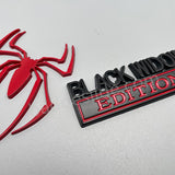 Black Widow Spider Set Metal Car Emblem