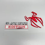 Black Widow Spider Set Metal Car Emblem