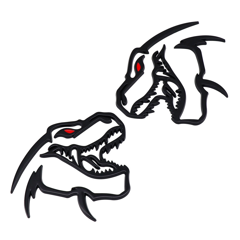 1 Pair Dinosaur Acrylic Car Badge Truck Emblem Badgeslide
