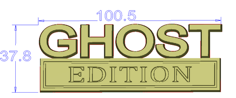 GHOST EDITION Custom Car Emblem Metal Badge