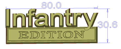 Infantry EDITION Custom Emblem Metal Badge