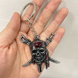Pirate Head Metal Keychain