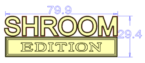 SHROOM EDITION Custom Emblem Car Metal Badge 2pcs
